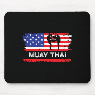 Amerikaanse Vlag Muay Thai Cadeau Thailand Vechtku Muismat