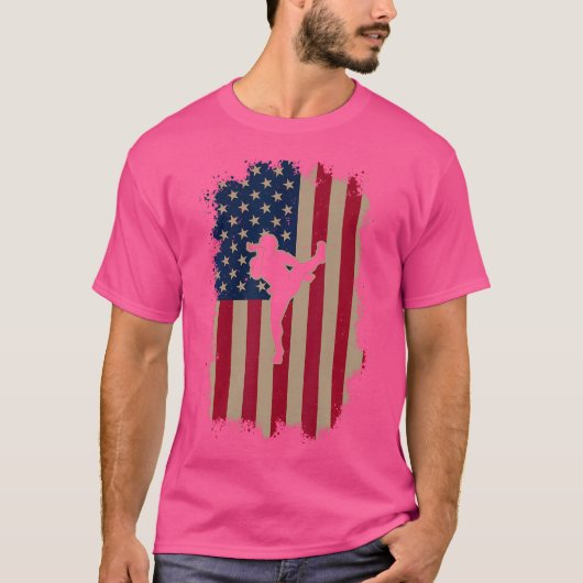 Amerikaanse vlag Muay Thai T-shirt (Voorkant)