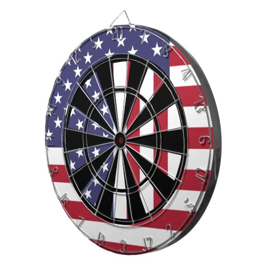 Amerikaanse vlag Multi Ring Dartbord (Voorkant Rechts)