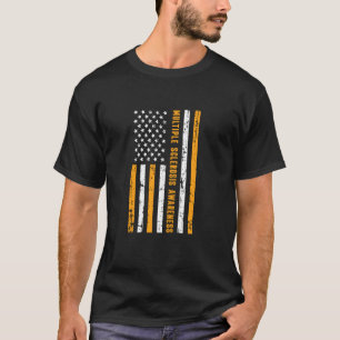 Amerikaanse Vlag Multiple Sclerose Bewustzijn Maan T-shirt