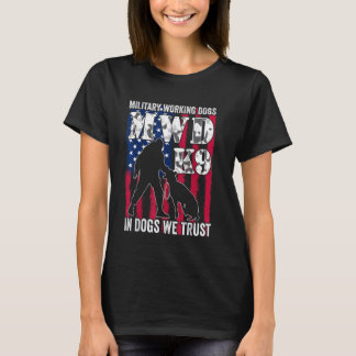 Amerikaanse vlag MWD K9 officier militaire werkpol T-shirt