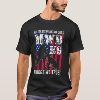 Amerikaanse vlag MWD K9 officier militaire werkpol T-shirt