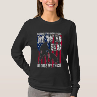 Amerikaanse vlag MWD K9 officier militaire werkpol T-shirt
