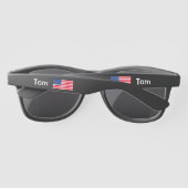 Amerikaanse vlag (naam) 4Tom plastic zonnebril (Achterkant)