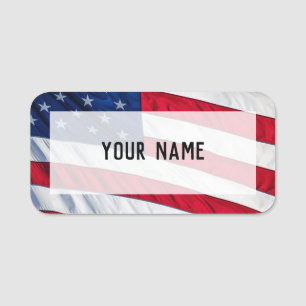 Amerikaanse vlag naamplaatje