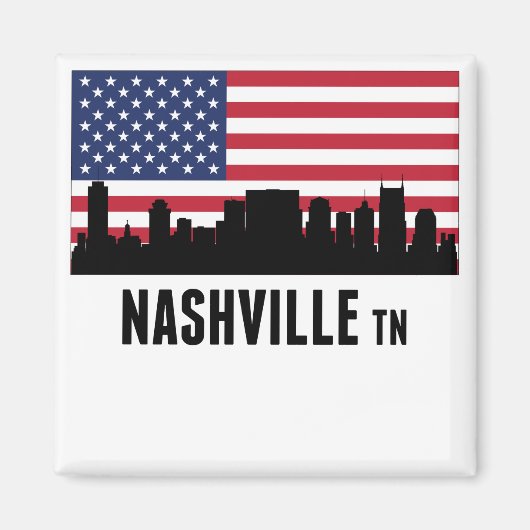 Amerikaanse vlag Nashville TN Magneet (Voorkant)