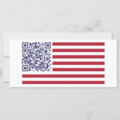 Amerikaanse vlag National Anthem QR Code (Voorkant)