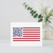 Amerikaanse vlag National Anthem QR Code Briefkaart (Staand voorkant)