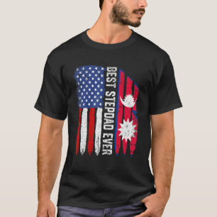 Amerikaanse vlag Nepal vlag beste stepdad ver patr T-shirt