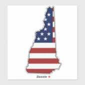 Amerikaanse vlag New Hampshire Sticker (Vel)