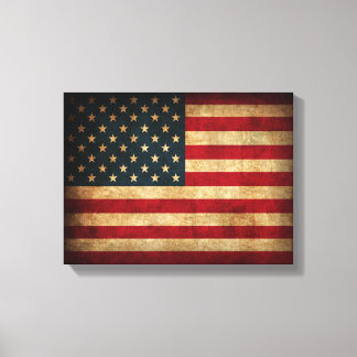 Amerikaanse vlag noodlijdend canvas afdruk