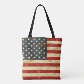 Amerikaanse vlag  noodlijdend tote bag (Achterkant)