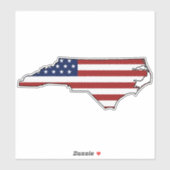 Amerikaanse vlag North Carolina Sticker (Vel)