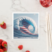 Amerikaanse vlag Ocean Wave Servet (Insitu)