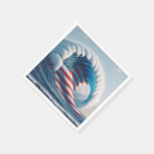 Amerikaanse vlag Ocean Wave Servet (Hoek)