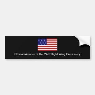 Amerikaanse vlag, officieel lid van de VAST Righ.. Bumpersticker
