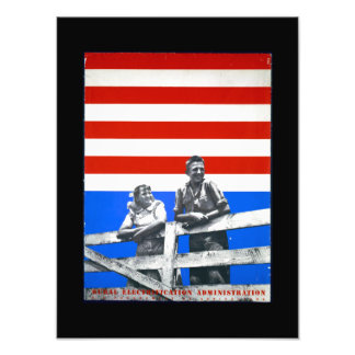 Amerikaanse vlag onbewerkte foto's USA Old West Foto Afdruk