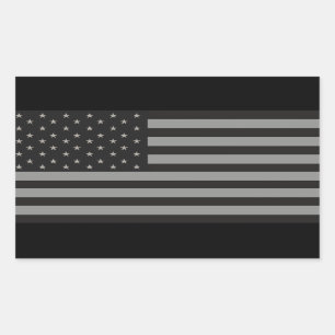 Amerikaanse vlag onderduikt rechthoekige sticker