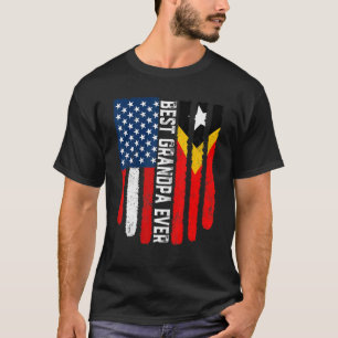 Amerikaanse vlag Oost-Timor vlag beste opa ooit F T-shirt