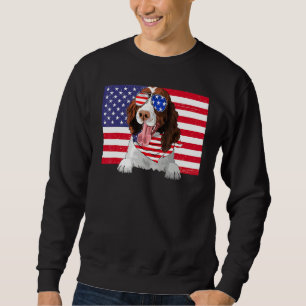 Amerikaanse vlag op 4 juli Engels Springer Spaniel Trui