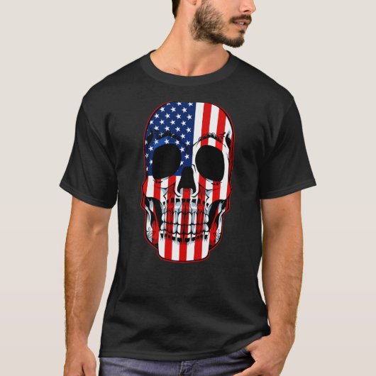 Amerikaanse vlag op 4 juli jongstleden roetvlek t-shirt (Voorkant)