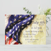 Amerikaanse vlag op 4 juli Kaart (Staand voorkant)