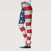 Amerikaanse vlag op 4 juli Leggings (Links)