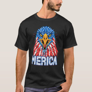 Amerikaanse vlag op 4 juli merica t-shirt