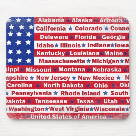 Amerikaanse vlag op 4 juli muismat (Voorkant)