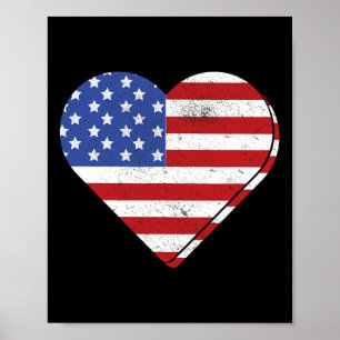 Amerikaanse vlag op 4 juli onafhankelijkheid poster