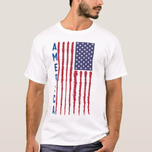 Amerikaanse vlag op 4 juli t-shirt