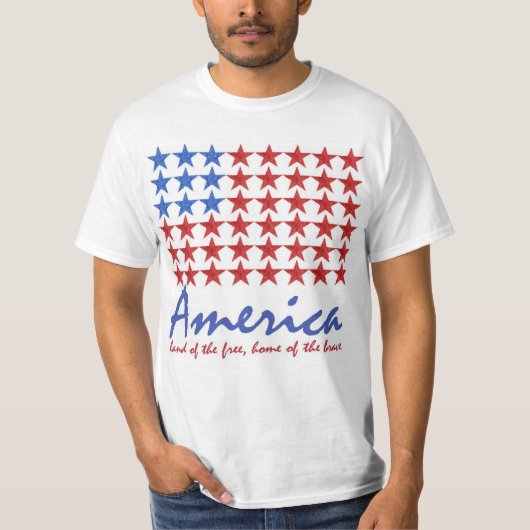 Amerikaanse vlag op 4 juli T-SHIRT (personaliseer (Voorkant)