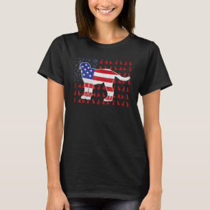 Amerikaanse vlag op 4 juli van groot - Zwitsers ge T-shirt