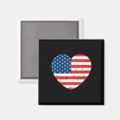 Amerikaanse vlag op 4 juli VS patriottisch Magneet (Voorkant / Achterkant)
