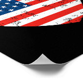 Amerikaanse vlag op 4 juli VS patriottisch Poster (Hoek)