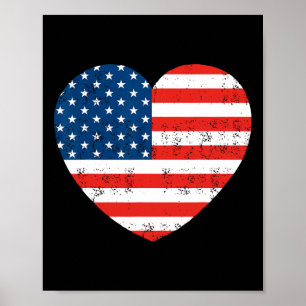 Amerikaanse vlag op 4 juli VS patriottisch Poster