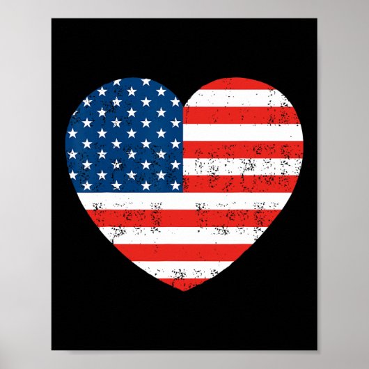 Amerikaanse vlag op 4 juli VS patriottisch Poster (Voorkant)