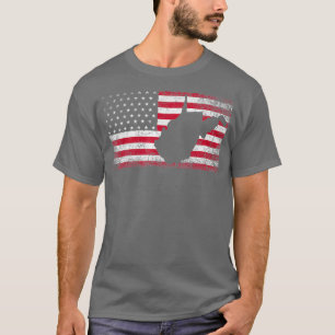 Amerikaanse vlag op 4 juli West Virginia WV Mannen T-shirt