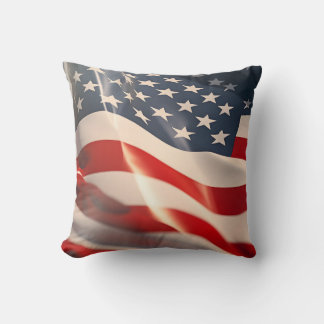 Amerikaanse vlag op 4 juli zwaait Onafhankelijkhei Kussen