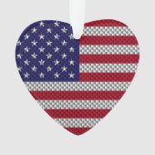 Amerikaanse vlag op afdruk van koolstofvezelstijl ornament (voorkant)
