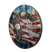 Amerikaanse vlag op Bald Eagle Dartbord (Voorkant Rechts)