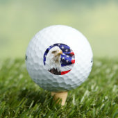 Amerikaanse vlag op Bald Eagle Golfballen (Insitu Shirt)