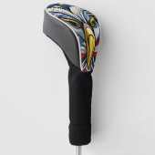 Amerikaanse vlag op Bald Eagle Golfheadcover (Schuin)
