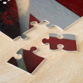 Amerikaanse vlag op Bald Eagle Legpuzzel (Zijkant)