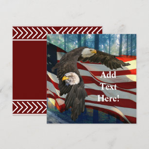 Amerikaanse vlag op Bald Eagle Save The Date
