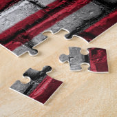 Amerikaanse vlag op Brick Wall Legpuzzel (Zijkant)