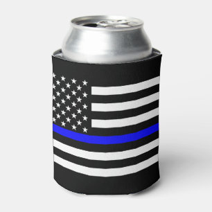 Amerikaanse vlag op een blauwe lijn symbolisch ged blikjeskoeler