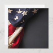 Amerikaanse vlag op een Chalkboard Aankondiging (Voorkant / Achterkant)