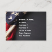 Amerikaanse vlag op een Chalkboard Visitekaartje (Voorkant)