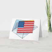 Amerikaanse vlag op een Kaart (Voorkant)